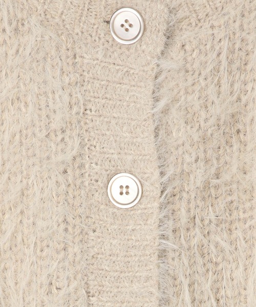 LEPSIM（レプシィム）の「3ゲージMIXフェザーカーディガン　137520（カーディガン/ボレロ・レディース・ライトベージュ/レッド/ライトグリーン・FREE）」の10枚目の写真