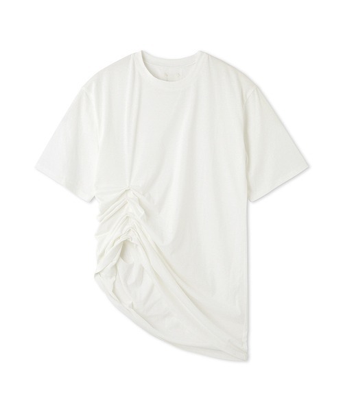 null.（ヌル）の「アシンメトリーギャザートップス（Tシャツ/カットソー・レディース・グレー/ホワイト/ネイビー・FREE）」の11枚目の写真