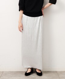OPAQUE.CLIP | メタリックイージーナロースカート【洗濯機洗い可】(スカート)