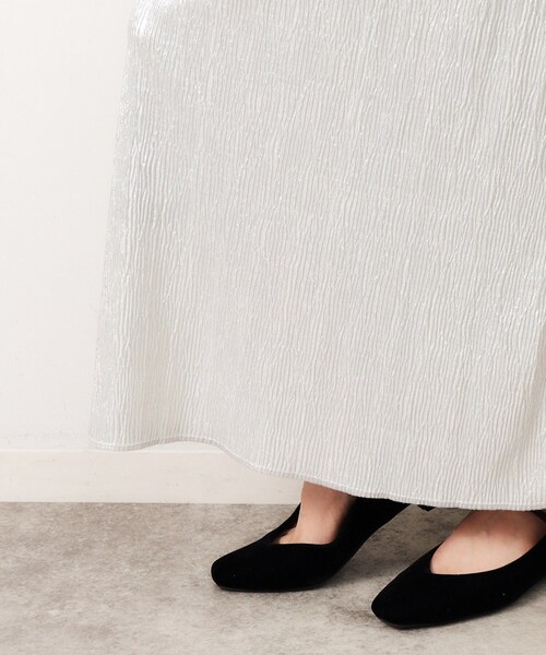 OPAQUE.CLIP（オペークドットクリップ）の「◆メタリックイージーナロースカート【洗濯機洗い可】（スカート・レディース・ブラック/シルバー・42/40/38）」の15枚目の写真