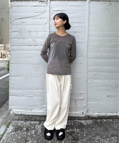 ENIM BY VICKY（エニムバイビッキー）の「ダブルベルトボアサンダル（サンダル・レディース・ブラック/オフホワイト・S/M/L/LL）」の14枚目の写真