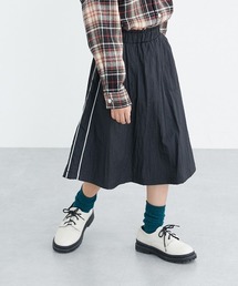 配色パイピングナイロンスカート