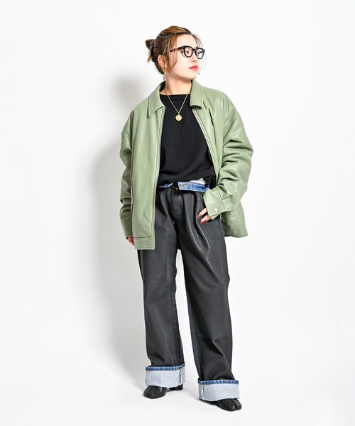 Wrangler（ラングラー）の「Wrangler 別注 COATING PANTS：デニムパンツ（デニムパンツ・レディース・ブラウン・27/28/29）」の18枚目の写真