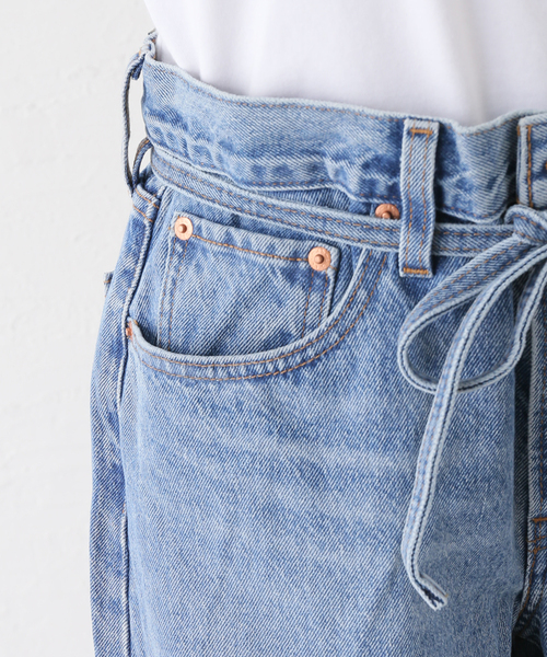 OUTDOOR PRODUCTS（アウトドアプロダクツ）の「LEVIS XL STRAIGHT（スラックス・レディース・ブルー/ブラック・25cm/26cm/27cm）」の3枚目の写真