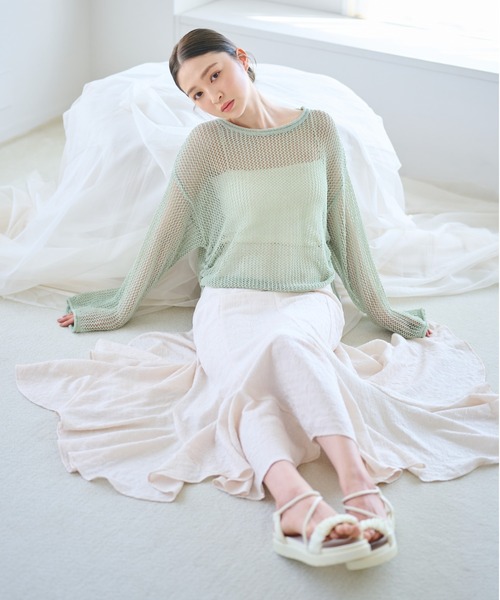 セール】シャーリングエスカルゴスカート2 156428（スカート）｜mysty