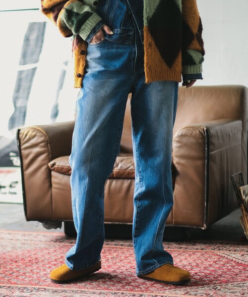 B:MING by BEAMS（ビーミングバイビームス）の「ambiance / Center Line Denim Pants（S～L）（デニムパンツ・レディース・ブラック/ブルー・SMALL/MEDIUM/LARGE）」の7枚目の写真