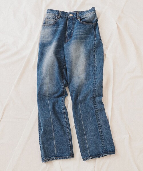 B:MING by BEAMS（ビーミングバイビームス）の「ambiance / Center Line Denim Pants（S～L）（デニムパンツ・レディース・ブラック/ブルー・SMALL/MEDIUM/LARGE）」の14枚目の写真