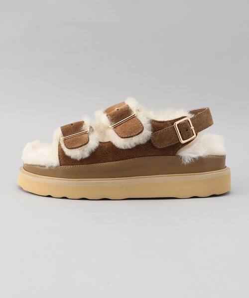 MOHI(モヒ)の「MOHI(モヒ)AFELPADO MUTON/ムートンサンダル(サンダル・レディース・ベージュ/オフホワイト/ブラック・23.5cm)」の8枚目の写真