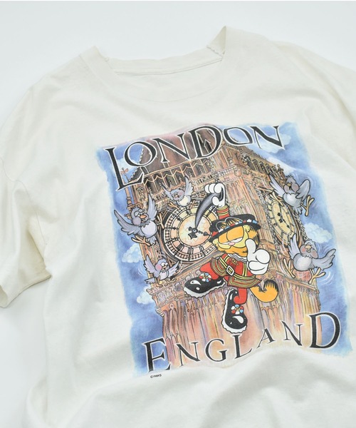 ヴィンテージ古着】90's Garfield “LONDON” キャラクターTシャツ