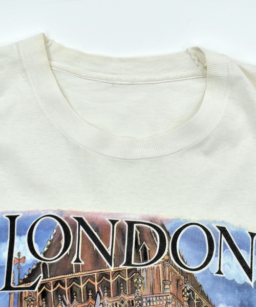 VINTAGE（ヴィンテージ）の「【ヴィンテージ古着】90’s Garfield “LONDON” キャラクターTシャツ（Tシャツ/カットソー・メンズ・ホワイト・LARGE）」の5枚目の写真