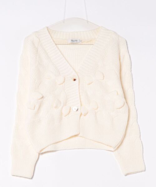 Mayree（メイリー）の「【Mayree】リボン デザイン Vネック カーディガン（カーディガン/ボレロ・レディース・ピンク/ブルー/アイボリー・MEDIUM/LARGE/SMALL）」の13枚目の写真