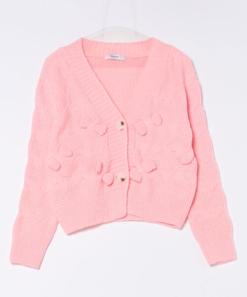 Mayree（メイリー）の「【Mayree】リボン デザイン Vネック カーディガン（カーディガン/ボレロ・レディース・ピンク/ブルー/アイボリー・MEDIUM/LARGE/SMALL）」の14枚目の写真