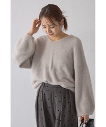 【ZOZO限定】ラメシャギーVネックニット