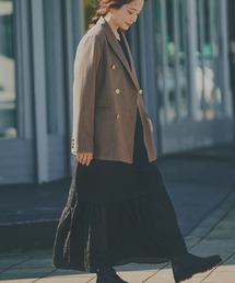 GLOBAL WORK | 高山直子さんコラボ/Vネックティアードワンピース/EiiS/133565(ワンピース)