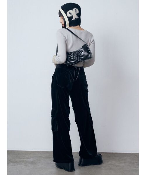 EMODA（エモダ）の「アウトポケットタンクカーゴパンツ（カーゴパンツ・レディース・ブラック/グレー・SMALL/MEDIUM）」の10枚目の写真