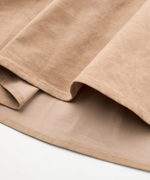 【セール】ボーダーハイネックドッキングコーデュロイワンピース(80~150cm)（ワンピース）｜BeBe（ベベ）