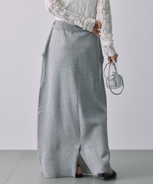 jj mercer（ジェイジェイマーサー）の「【J.J. Mercer】スウェットニットスカート（スカート・レディース・ネイビー/グレー・フリー）」の5枚目の写真