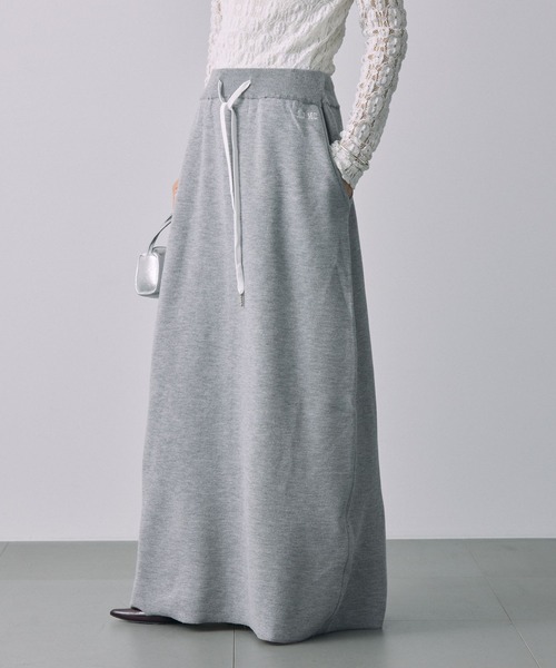 jj mercer（ジェイジェイマーサー）の「【J.J. Mercer】スウェットニットスカート（スカート・レディース・ネイビー/グレー・フリー）」の4枚目の写真