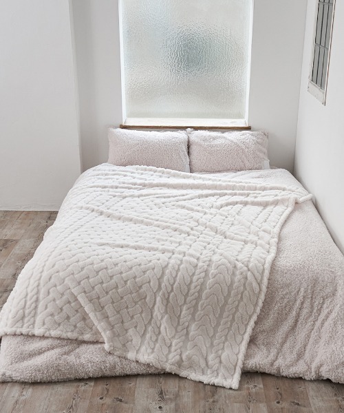 gelato pique Sleep（ジェラートピケスリープ）の「【Sleep】モコモコ ピローケース（寝具・レディース・チャコールグレー/アイボリー/ラベンダー・FREE）」の8枚目の写真