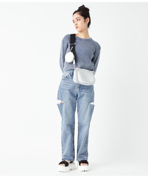 ANAP（アナップ）の「3つボタンサイドカットデニムパンツ（デニムパンツ・レディース・ブルー・S/M）」の11枚目の写真