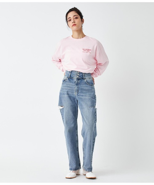 ANAP（アナップ）の「3つボタンサイドカットデニムパンツ（デニムパンツ・レディース・ブルー・S/M）」の15枚目の写真