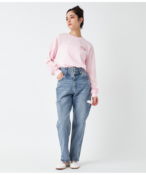 ANAP（アナップ）の「3つボタンサイドカットデニムパンツ（デニムパンツ・レディース・ブルー・S/M）」の16枚目の写真