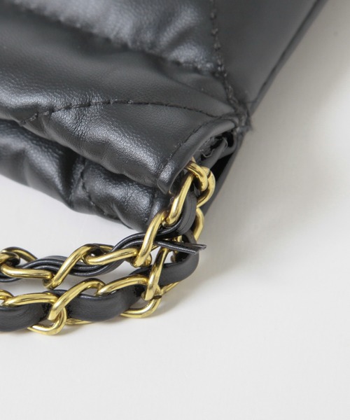 Julia Boutique（ジュリアブティック）の「キルティングチェーントートバッグ（トートバッグ・レディース・オフホワイト/ブラック/ブラウン・ONE）」の13枚目の写真