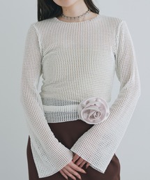 kiehtova | 【kiehtova】BELL SLEEVE MESH TOPS/ベルスリーブ メッシュ トップス(Tシャツ/カットソー)