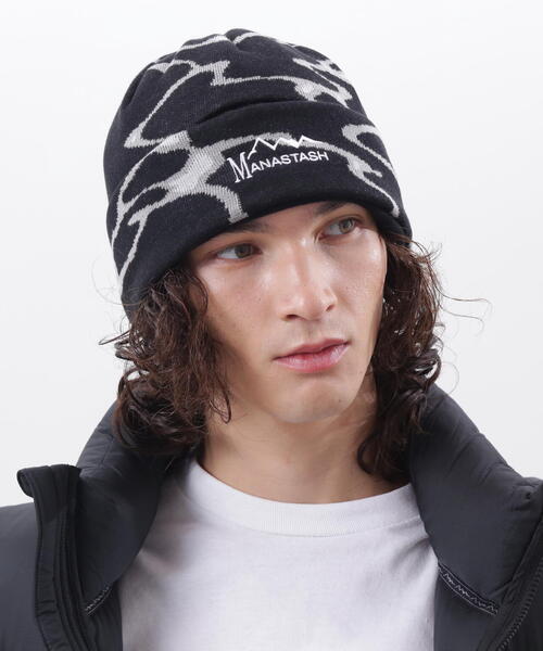 MANASTASH（マナスタッシュ）の「MANASTASH/マナスタッシュ/LITHIUM BALACRAVA/リチウムバラクラバ（ニットキャップ/ビーニー・メンズ・グレー/ブラック・F）」の18枚目の写真