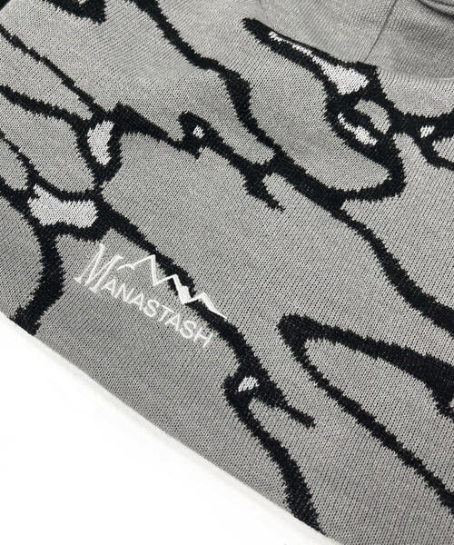 MANASTASH（マナスタッシュ）の「MANASTASH/マナスタッシュ/LITHIUM BALACRAVA/リチウムバラクラバ（ニットキャップ/ビーニー・メンズ・グレー/ブラック・F）」の12枚目の写真
