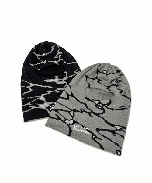 MANASTASH（マナスタッシュ）の「MANASTASH/マナスタッシュ/LITHIUM BALACRAVA/リチウムバラクラバ（ニットキャップ/ビーニー・メンズ・グレー/ブラック・F）」の9枚目の写真