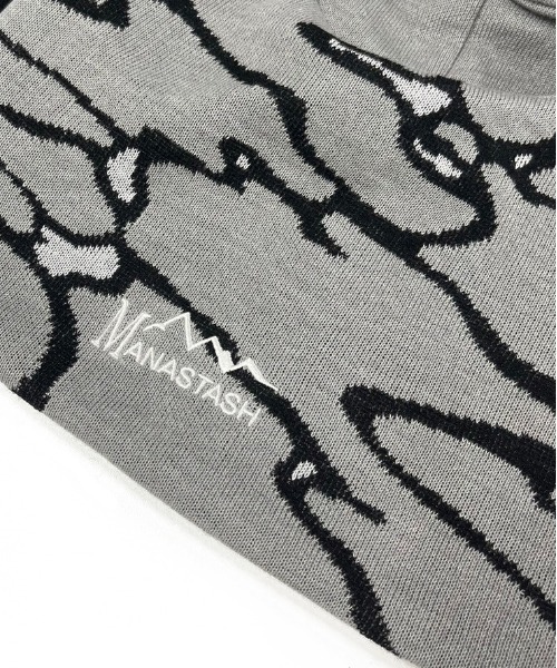 MANASTASH（マナスタッシュ）の「MANASTASH/マナスタッシュ/LITHIUM BALACRAVA/リチウムバラクラバ（ニットキャップ/ビーニー・メンズ・グレー/ブラック・F）」の8枚目の写真