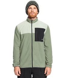 Quiksilver（クイックシルバー）の「AKER FZ FLEECE/クイックシルバーカラーブロックデザインジップフリース（ブルゾン）」