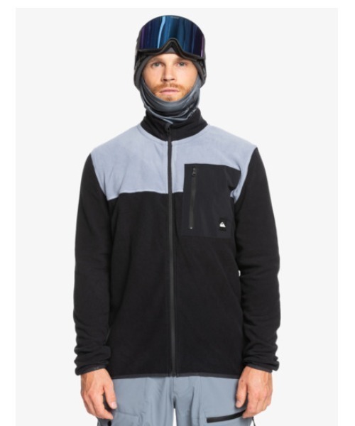 Quiksilver（クイックシルバー）の「AKER FZ FLEECE/クイックシルバーカラーブロックデザインジップフリース（ブルゾン・メンズ・カーキ/ブラック・X-LARGE/SMALL/MEDIUM/LARGE）」の11枚目の写真