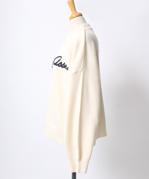 U.S. POLO ASSN.(ユーエスポロアッスン)の「U.S. POLO ASSN.(ユーエスポロアッスン)チェーンロゴ刺繍 モヘアライクニット モックネックプルオーバーセーター レディース(ニット/セーター・レディース・アイボリー/ネイビー・M/L)」の16枚目の写真