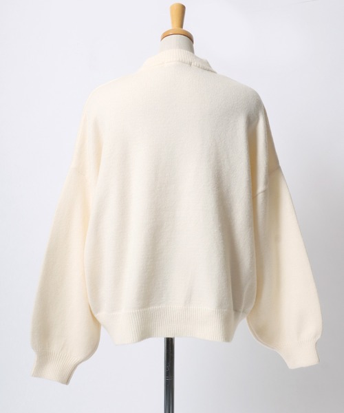 U.S. POLO ASSN.(ユーエスポロアッスン)の「U.S. POLO ASSN.(ユーエスポロアッスン)チェーンロゴ刺繍 モヘアライクニット モックネックプルオーバーセーター レディース(ニット/セーター・レディース・アイボリー/ネイビー・M/L)」の17枚目の写真