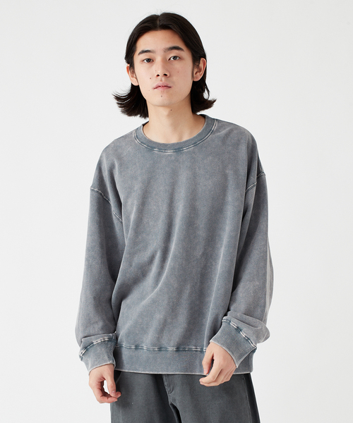 【セール】Ok Wash クルーネックスウェット（スウェット）｜B.C STOCK（ベーセーストック）