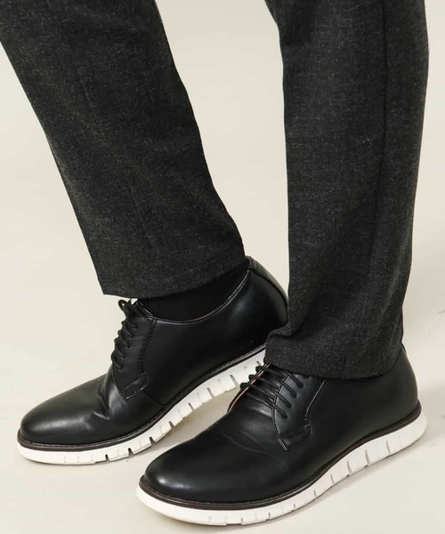 a.v.v（アーヴェヴェ）の「【洗濯機で洗える/通勤/セレモニー】シャークスキン起毛ストレッチイージースラックス(セットアップ可）（スラックス・メンズ・チャコールグレー・46/48/50）」の17枚目の写真