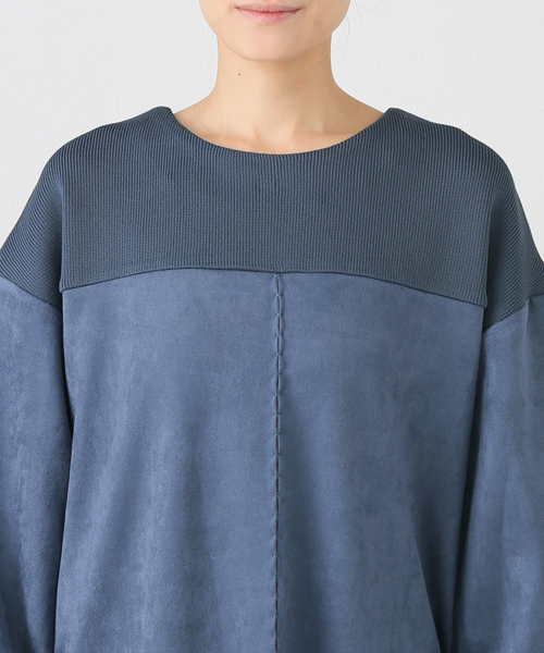 La TOTALITE（ラトータリテ）の「2WAYフェイクスエードワンピース（ワンピース・レディース・ブラック/ホワイト/ブルー・FREE）」の22枚目の写真