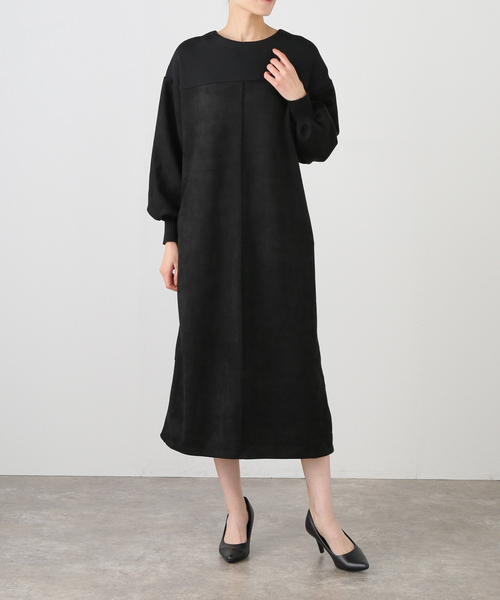 La TOTALITE（ラトータリテ）の「2WAYフェイクスエードワンピース（ワンピース・レディース・ブラック/ホワイト/ブルー・FREE）」の20枚目の写真