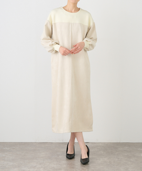 La TOTALITE（ラトータリテ）の「2WAYフェイクスエードワンピース（ワンピース・レディース・ブラック/ホワイト/ブルー・FREE）」の11枚目の写真