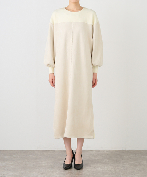 La TOTALITE（ラトータリテ）の「2WAYフェイクスエードワンピース（ワンピース・レディース・ブラック/ホワイト/ブルー・FREE）」の12枚目の写真