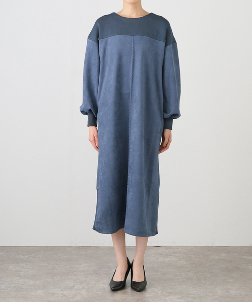 La TOTALITE（ラトータリテ）の「2WAYフェイクスエードワンピース（ワンピース・レディース・ブラック/ホワイト/ブルー・FREE）」の15枚目の写真