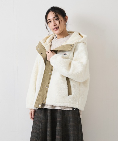 CONVERSE/コンバース】ブランドネームタグ シープボア切り替え フード