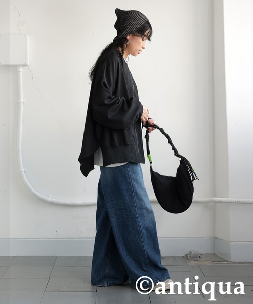 デザインアシメジャケット（その他アウター）｜antiqua（アンティカ）
