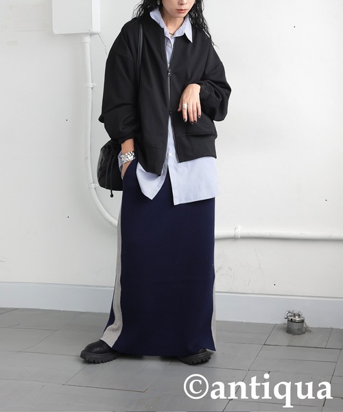 デザインアシメジャケット（その他アウター）｜antiqua（アンティカ）