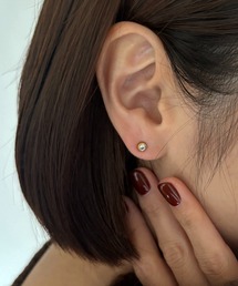 【Diliraba】ステンレスポスト ミニストーンピアスセット