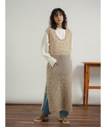 Mohair lame loose knit dress