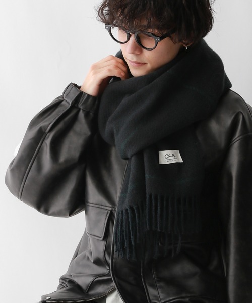 RAGEBLUE(レイジブルー)の「【UNISEX】スムースタッチチェックマフラー(マフラー・メンズ・ブラウン/ダークグリーン・FREE)」の16枚目の写真