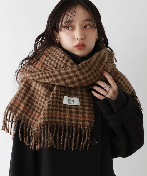 RAGEBLUE(レイジブルー)の「【UNISEX】スムースタッチチェックマフラー(マフラー・メンズ・ブラウン/ダークグリーン・FREE)」の21枚目の写真